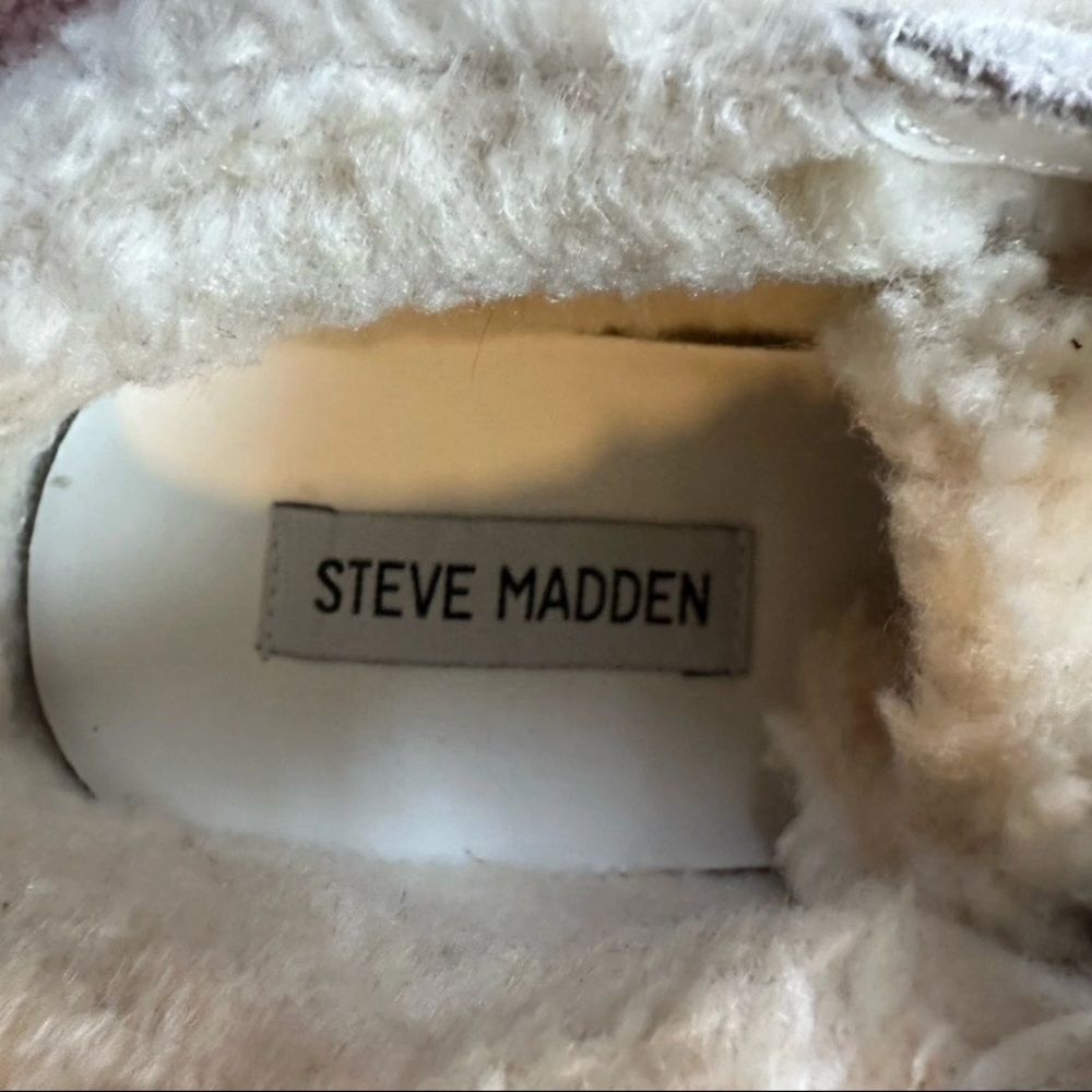 Steve Madden Polaris Reptile Print Beige Fur Line… - image 7